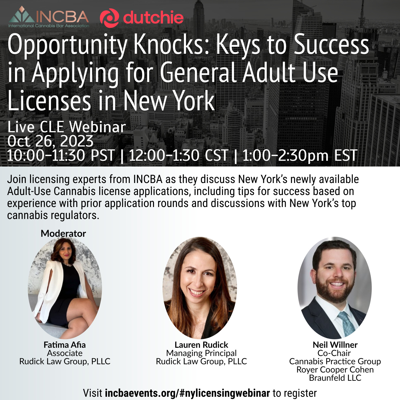 Opportunity Knocks: Keys to Success in Applying for General Adult Use Licenses in New York marketing graphic.